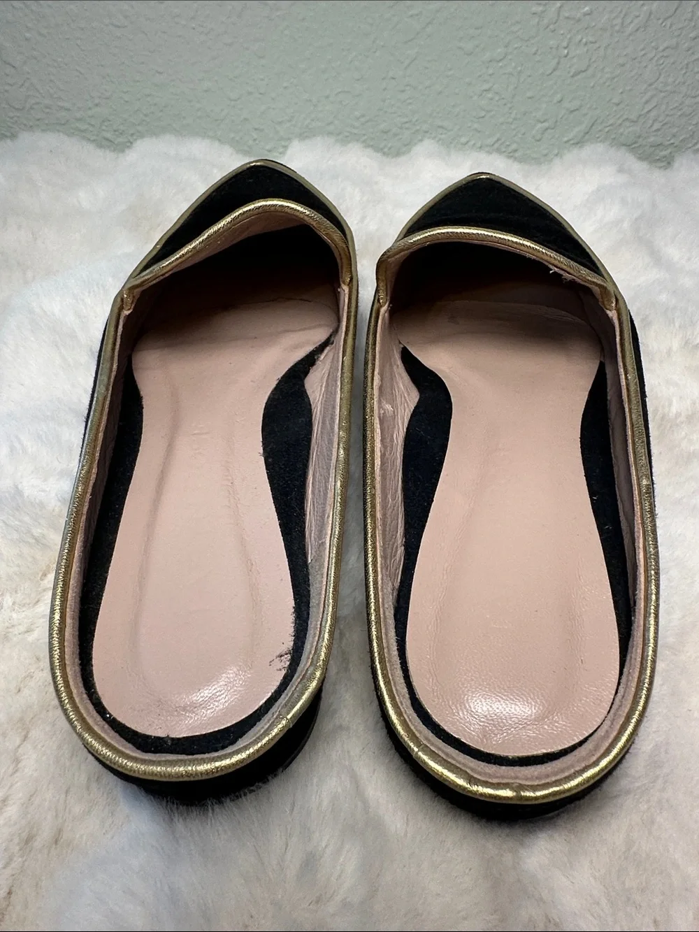 Taryn Rose Pointed Toe Suede Mule Loafers